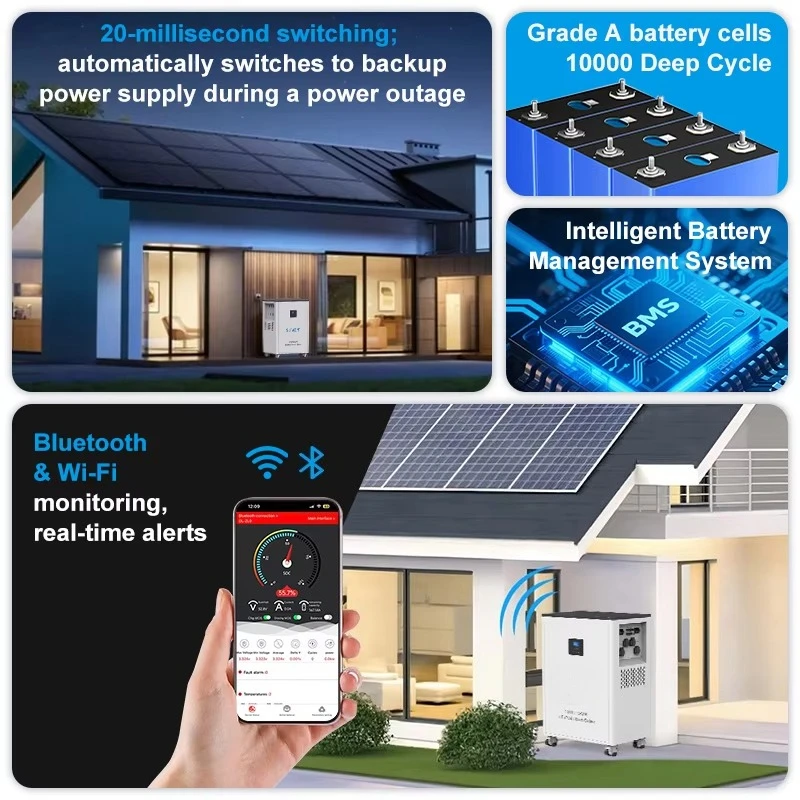 11 kW Inverter 15 kWh All-in-One Portable Solar Power System for Solar Backup Power Solution for Residential and Industrial Use