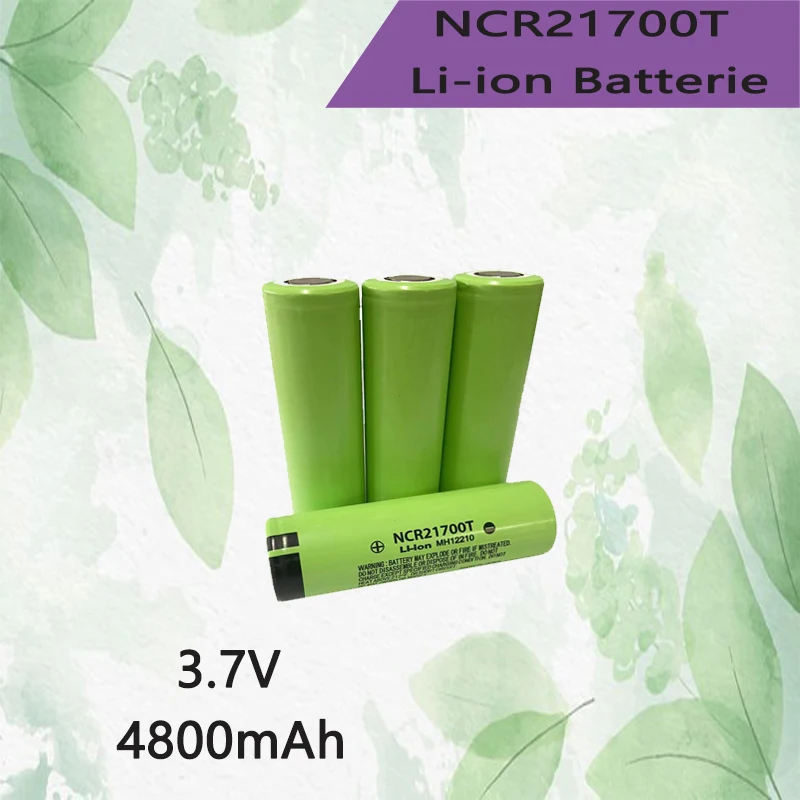 

Lithium 21700 3.7v 4800mAh NCR21700 48T Rechargeable Batteries High Capacity for Flashlight Toys HD Cell