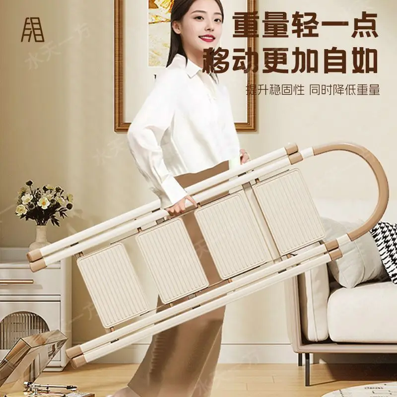 Multifunctional Carbon Steel Telescopic Folding Herringbone Ladder for Home & Indoor Use