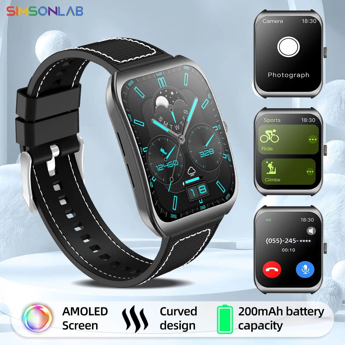 

New Smart Watch BT 1.83-inch IPS Full Touch Screen Health&Sleep Monitoring For Android&IOS Support For Multiple Languanges