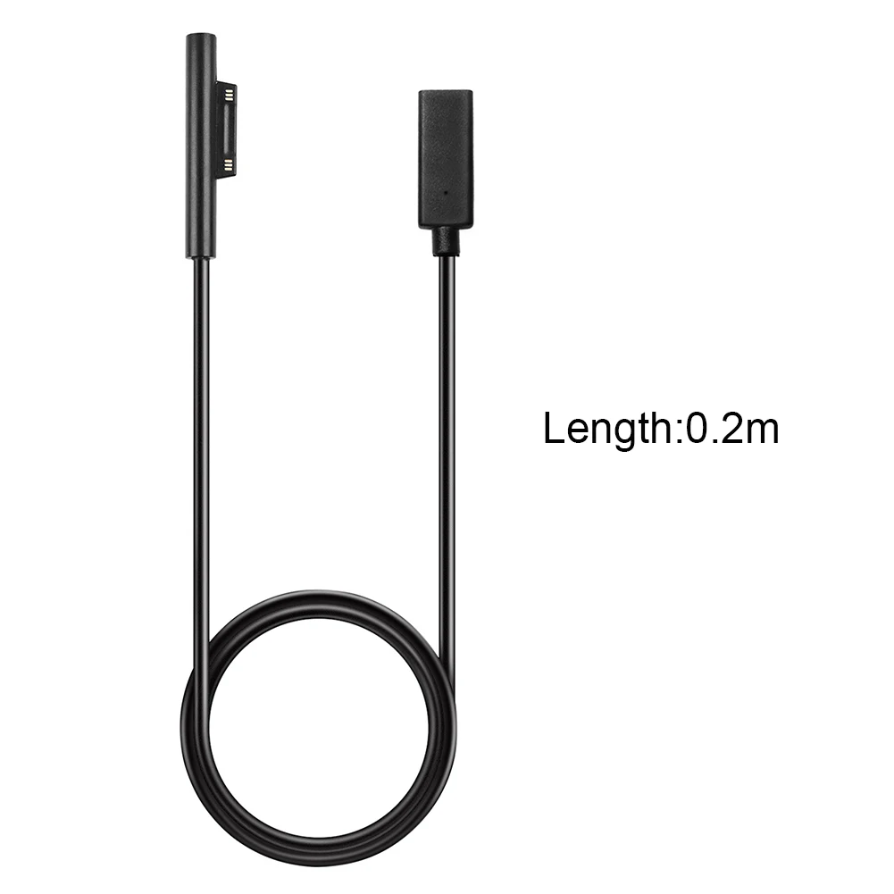 Kabel Pengisi Daya Cepat Laptop 0.2M Kabel Daya Perlengkapan Komputer Perawatan Kantor untuk Kabel PD Microsoft Surface Pro Tipe C