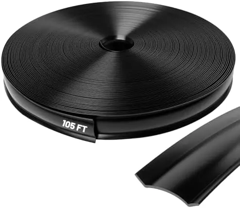 

RV Trim Molding Insert Black 105FT – Durable Sunproof Weather Stripping for Travel Trailers & Campers
