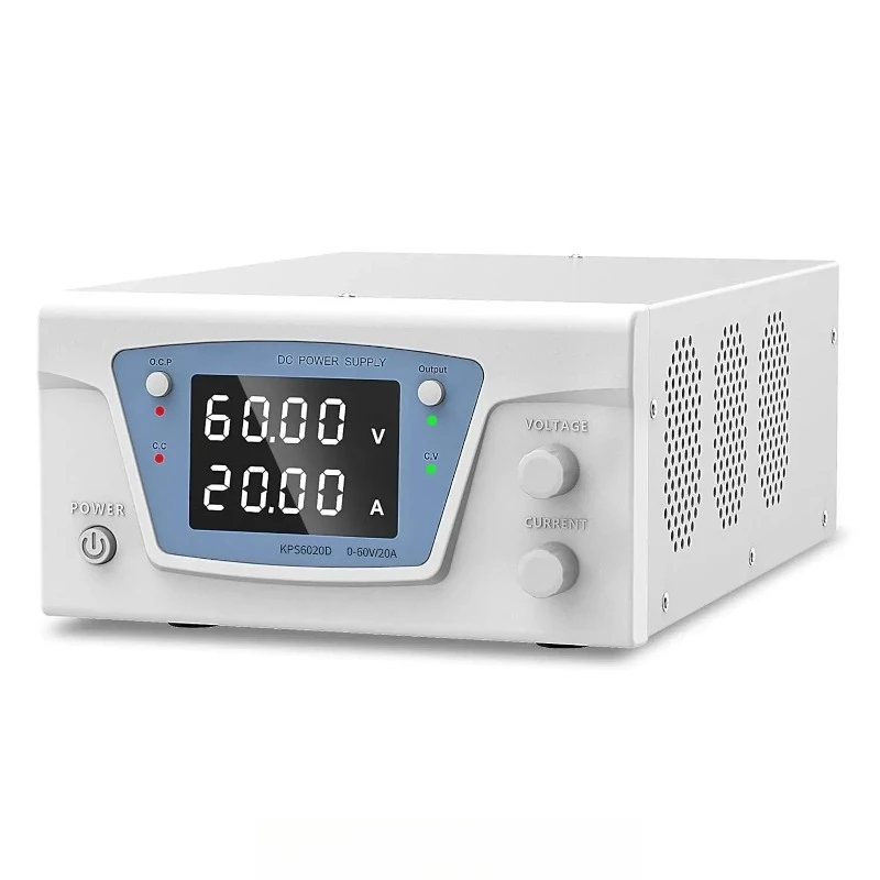 Desktop power laboratory DC stabilized power supply, adjustable and variable digital stabilized power supply 30v, 20v, 60v, 10a