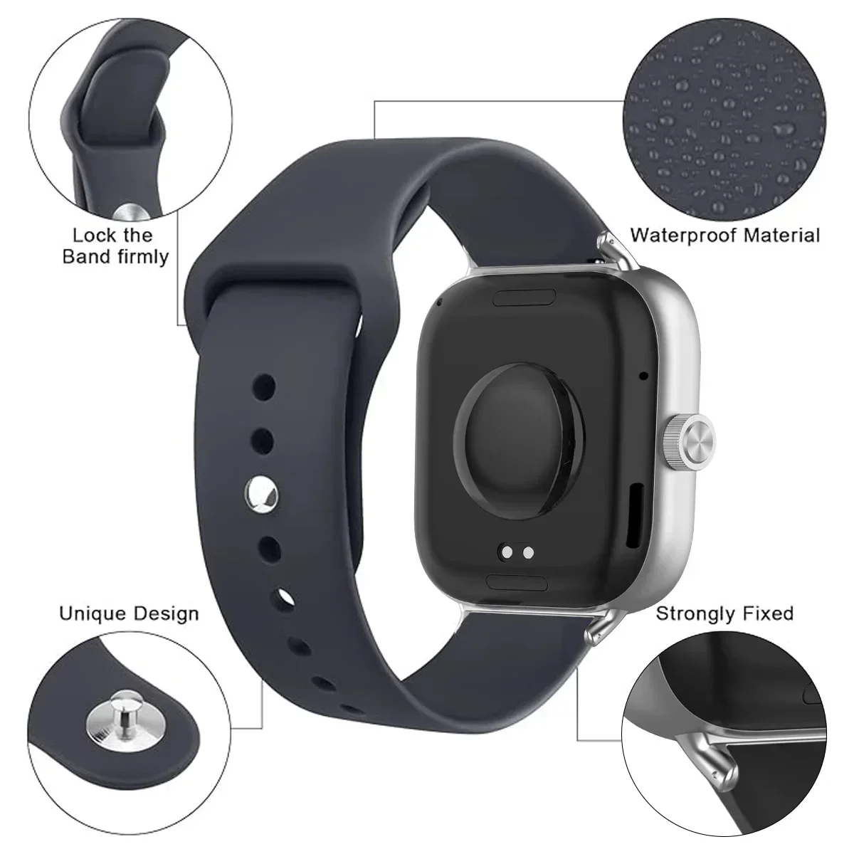 حزام من السيليكون لساعة Xiaomi Redmi Watch 4 ملحقات حزام رياضية بديلة سوار كوريا redmi watch 5 Xiaomi Band 8 pro bands