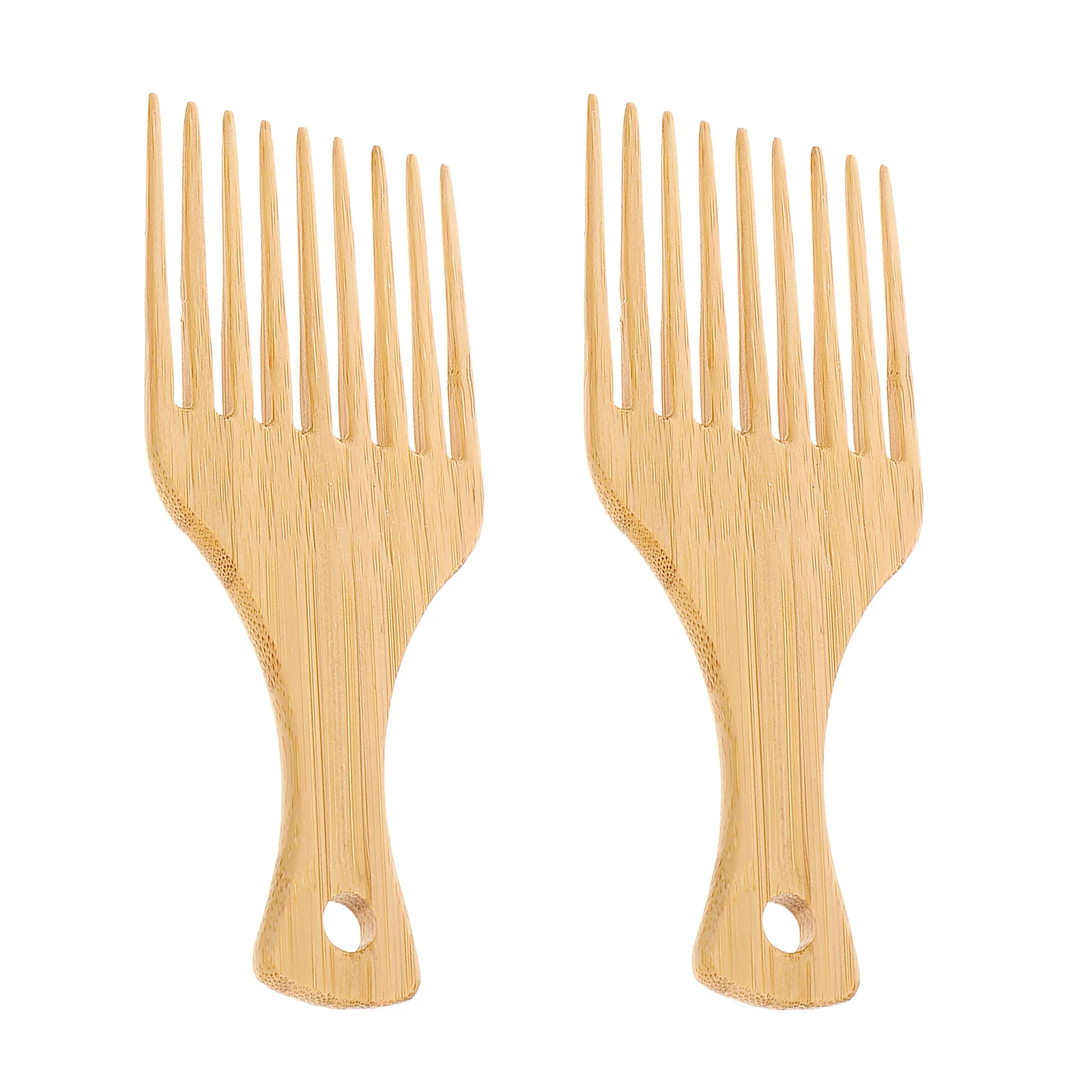 2 Stuks Houten Grove Kammen Comfortabele Grip Verminderd Plukken Risico Haar Styling Kam Voor Home Reizen Salon Gebruik Olie kammen