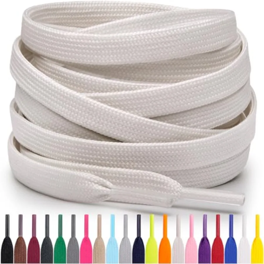 

Miscly Flat Shoe Laces for Sneakers, Multiple Lengths and Colors Available