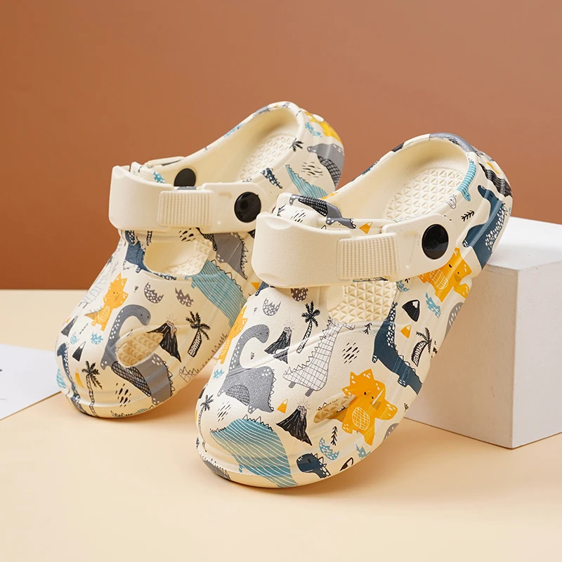 Bambini pantofola ragazze sandali Cartoon Dinosaur Print bambini scarpe sportive Casual Sneaker sandali EVA leggeri zoccoli per ragazza