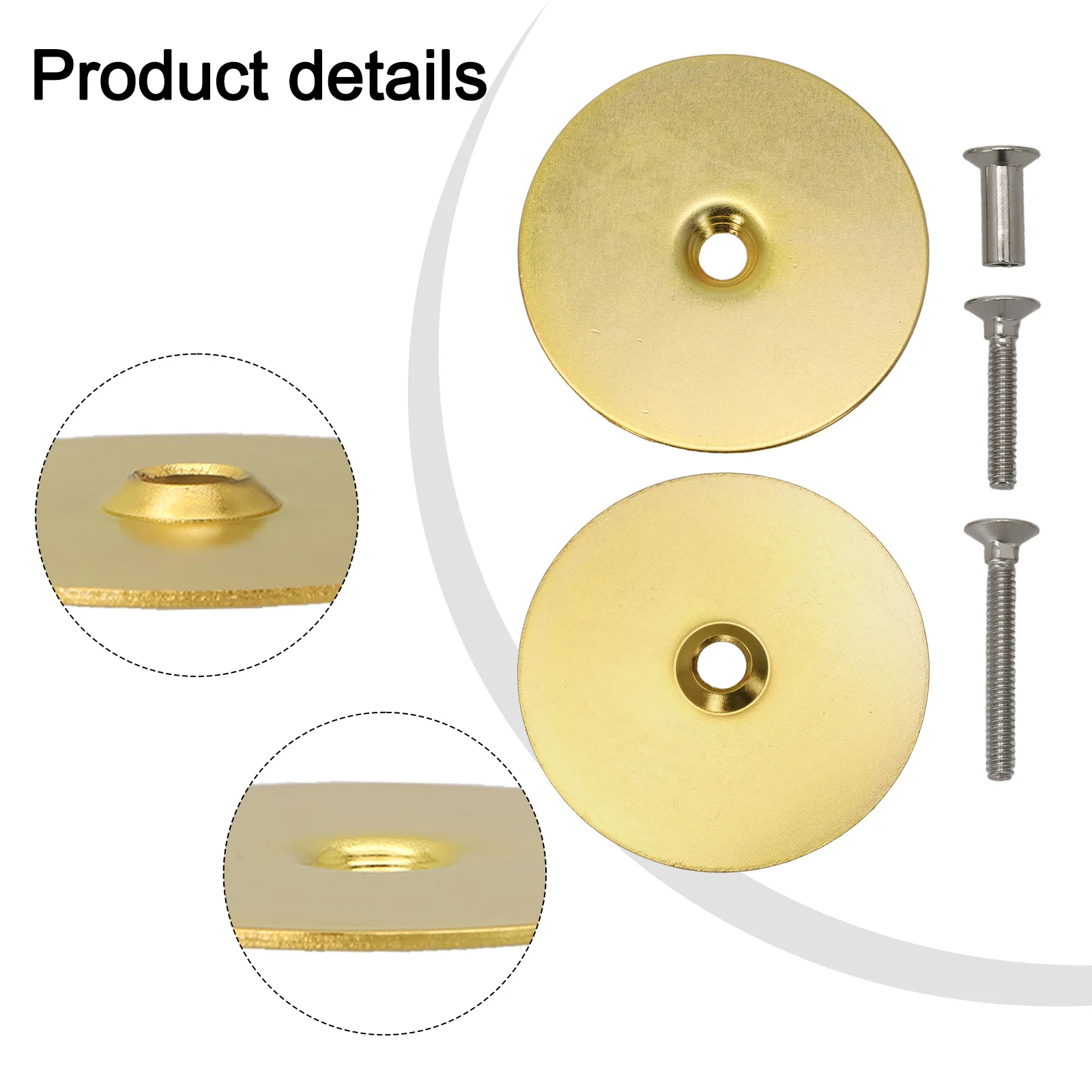 

Door Renovation Gold Hole Cover Plate Adjustable Screw Length Plate Steel Adjustable Screw Length Elegant Design