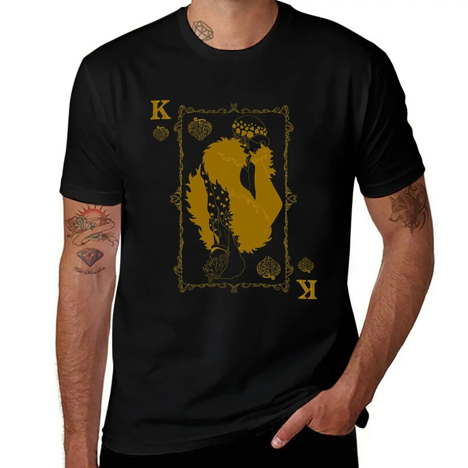 

King of Hearts T-Shirt man t shirts graphic anime tshirt black cotton t-shirt plain for man package T-Shirt