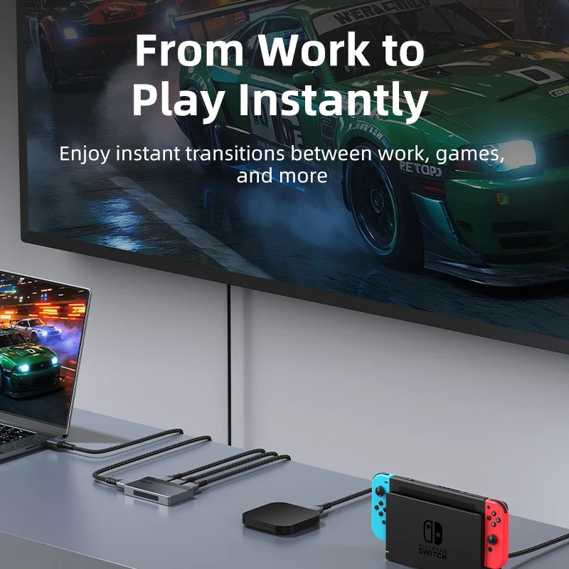 CABLETIME 3 في 1 HDMI Switcher 4K 60 هرتز HDMI Splitter لـ HDTV Xiaomi Mi Box PS5 3 في 1 مخرج HDMI Switch لأجهزة الكمبيوتر المحمول Macbook