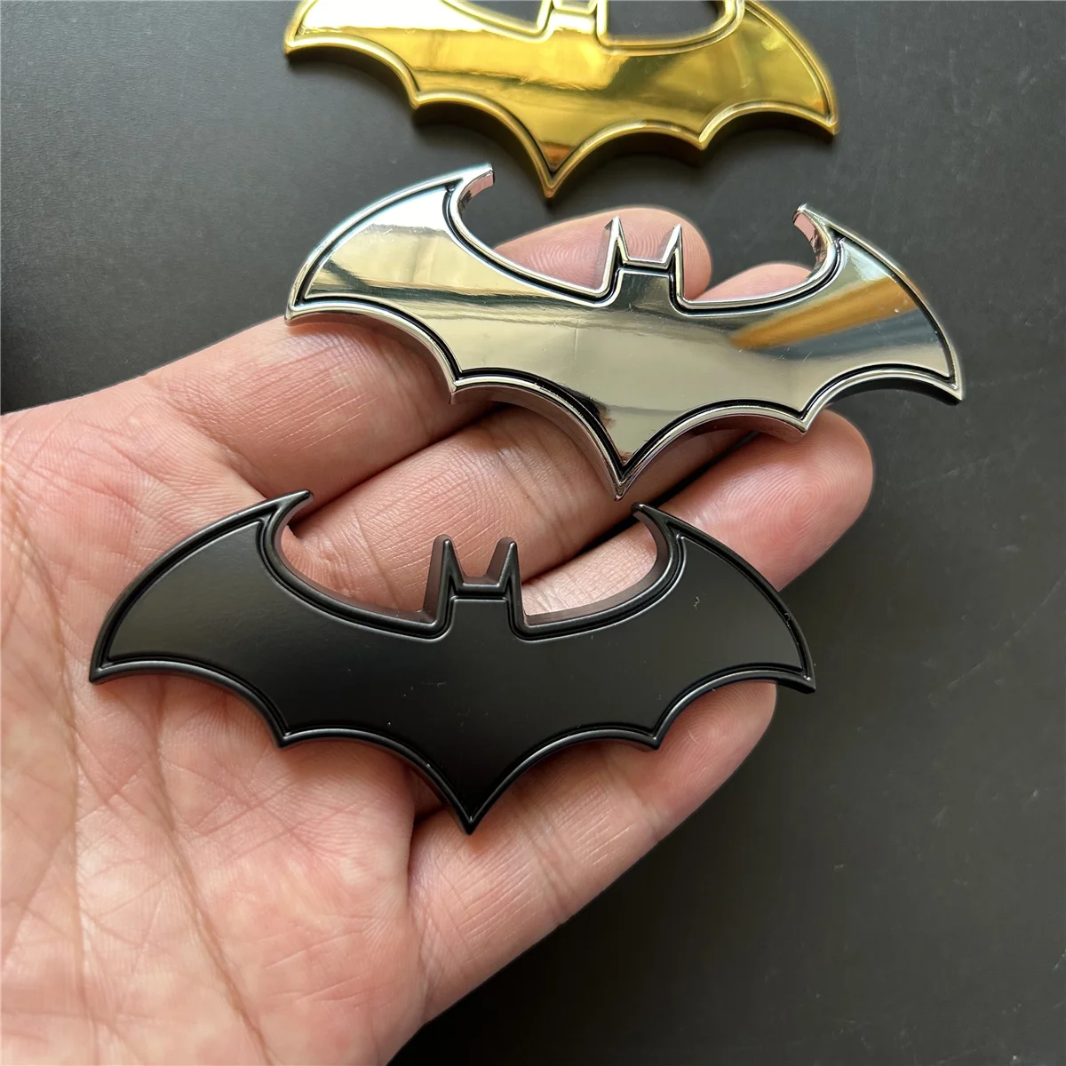 1 قطعة ثلاثية الأبعاد الخفافيش المعدنية شعار السيارات سيارة ملصق شارة معدنية شعار الذيل ملصق مائي