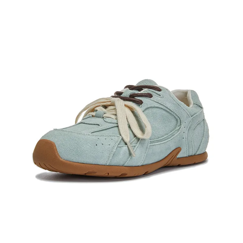 

Модные кроссовки, нескользящая немецкая тренировочная обувь для женщин, женская повседневная обувь из натуральной кожи на плоской подошве для бега