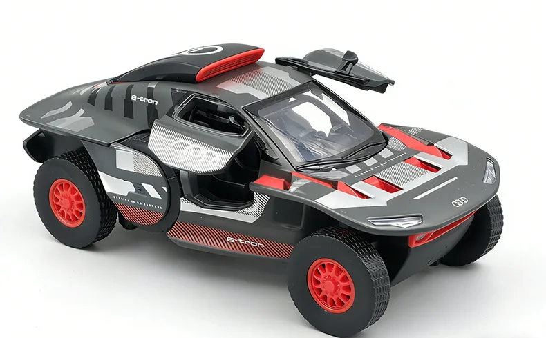 NIEUWE 1:32 Audi RS Q E-tron Quattro Legering Model Auto Geluid en Licht Trek kinderen Speelgoed Collectibles verjaardagscadeau
