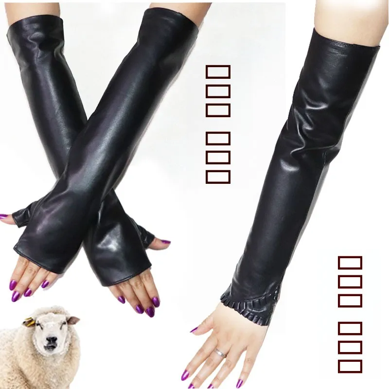women's-long-leather-gloves-f-finger-thiened-fce-warm-autumn-winter-arm-sve-casual-commuting-op-hand-covers
