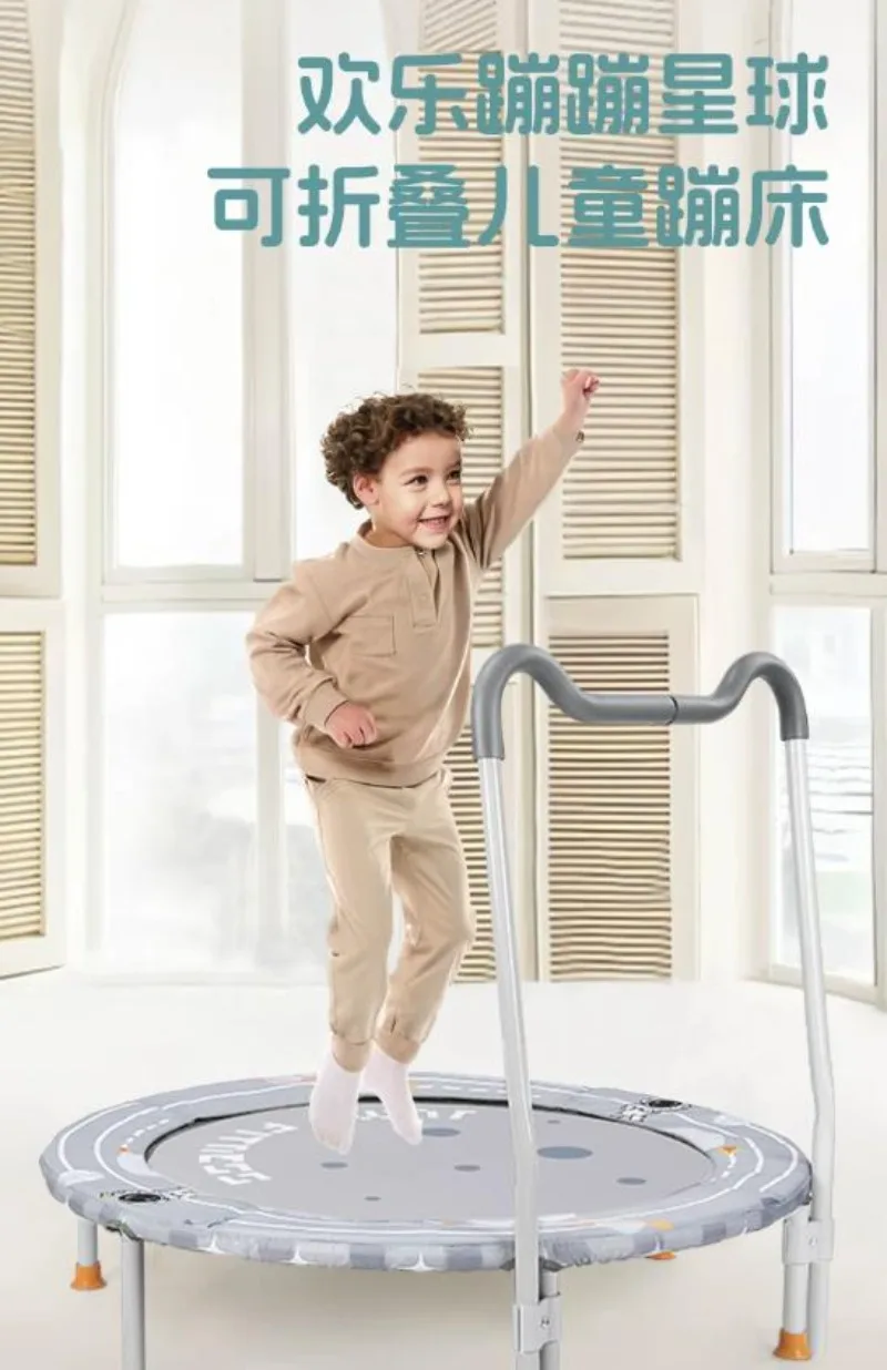 Foldable Silent Mini Trampoline Anti‑Slip Space Saving Indoor Home Rebounder for Adults  Jump Daily Workout Physical Exercise