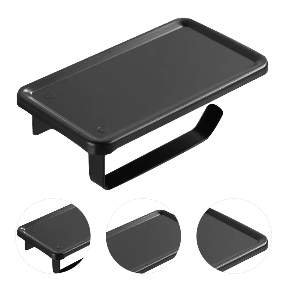 

Алюминиевый держатель для туалетной бумаги с самоклеящимся креплением на стену, полка для хранения телефона, органайзер для ванной комнаты