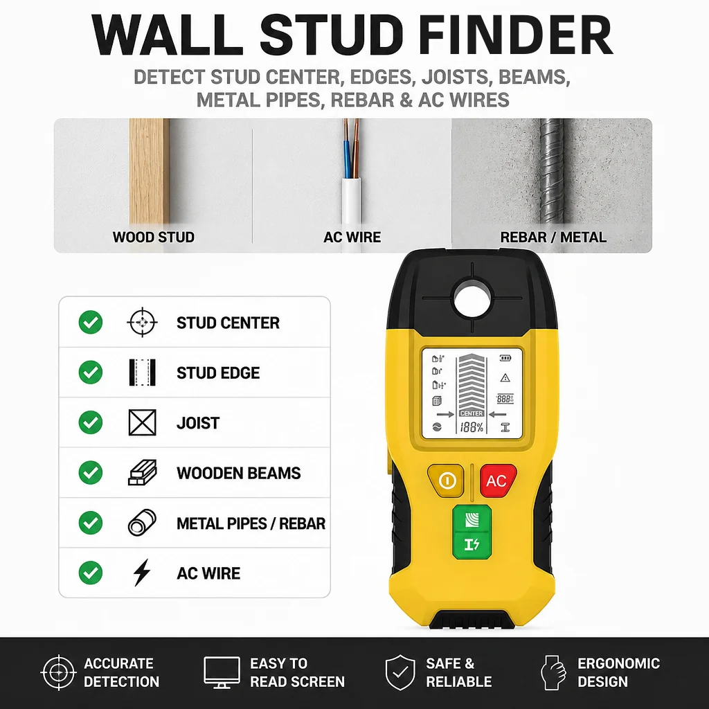 Wall Scanner Rebar Detector - New Stud Finder Wall Scanner Detector