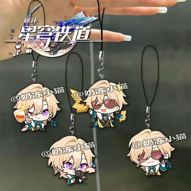 Aventurine Penacony for Mobile Phone Strap Anime Honkai Star Rail Lanyard for IPhone Fashion Print Mobile Phone Straps Hang Rope