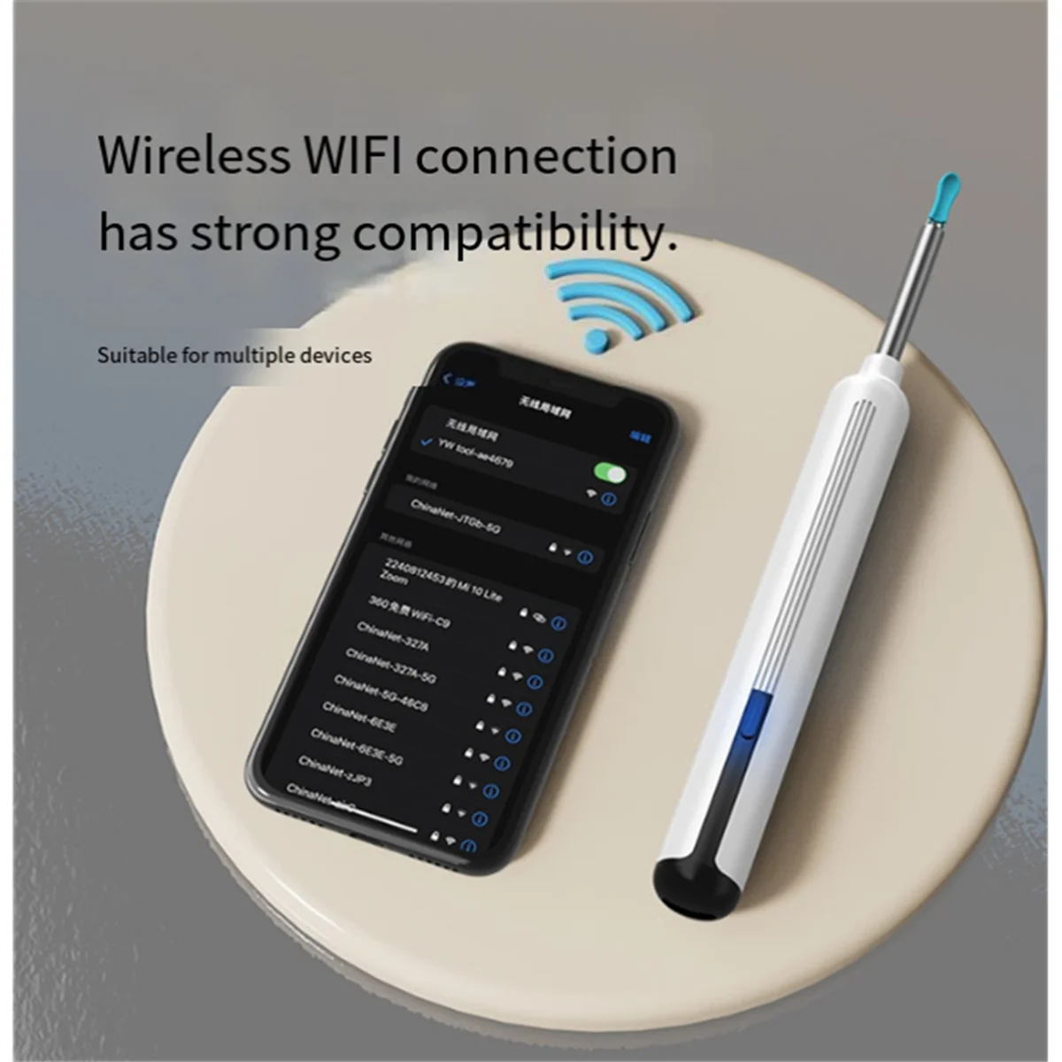 2025+ منظف الأذن الذكي البصري بالمنظار، منظف الأذن اللاسلكي WIFI بالمنظار