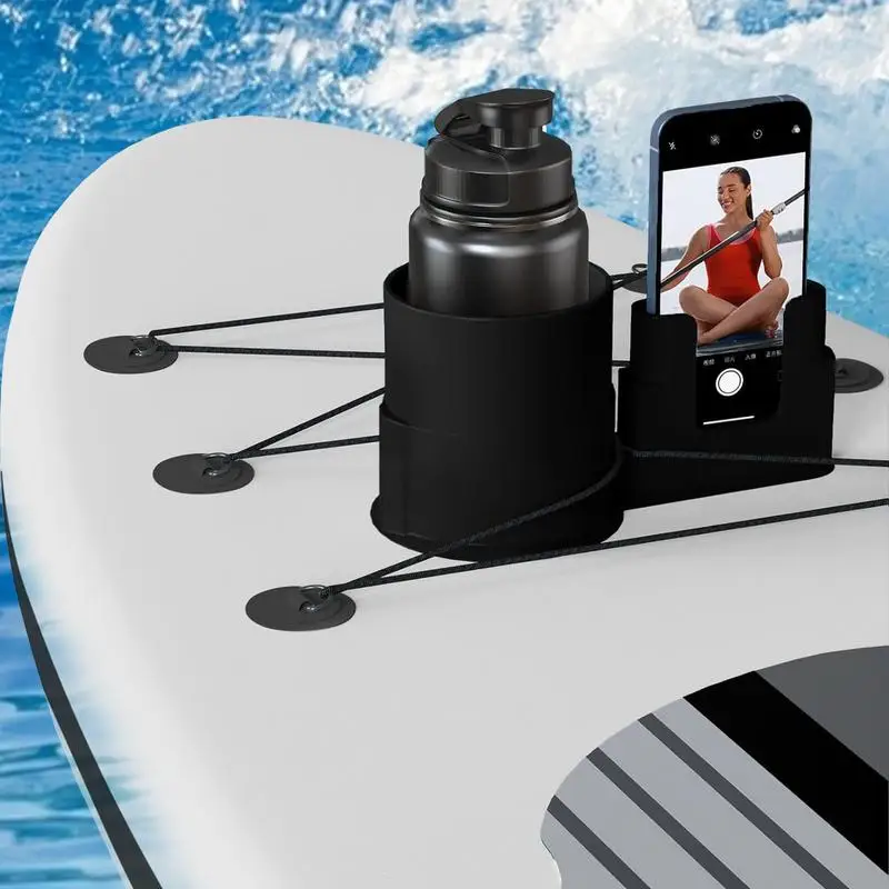 Kayak Drink Holder Surfboard Bottle Cup Holder Kayak Rope Binding Drink Holder Kayak Accessories Phone Holder Easy Installation