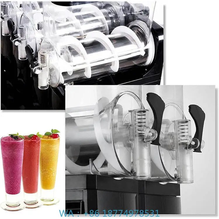 2 Tank Mini Slushy & Juice Beverage Maker, Fully Automatic Smoothie & Snowflake Beverage Dispenser