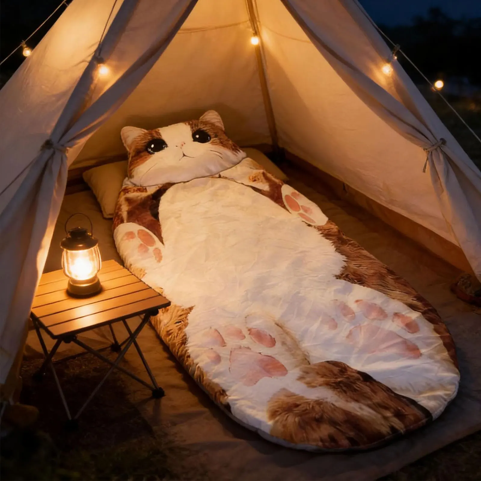 豪華なスランバーバッグ-689x315インチ-大人用キャンプ寝袋-キャンプやお泊り会、自宅でのくつろぎに