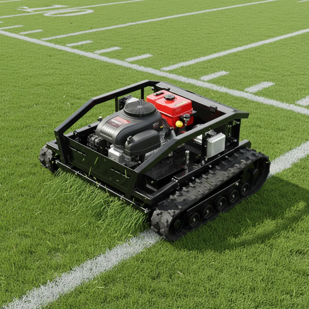 

Самоходная гусеничная газонокосилка с дистанционным управлением для работы на склонах, высокоэффективная машина для стрижки травы