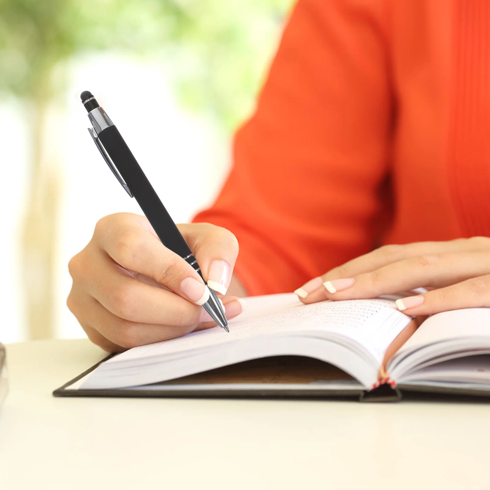 4 قطعة قلم معدني بشاشة تعمل باللمس أقلام حبر جاف مريحة للكتابة السلسة المحمولة مكتب المدرسة استخدام ملحقات الكتابة للكبار #1