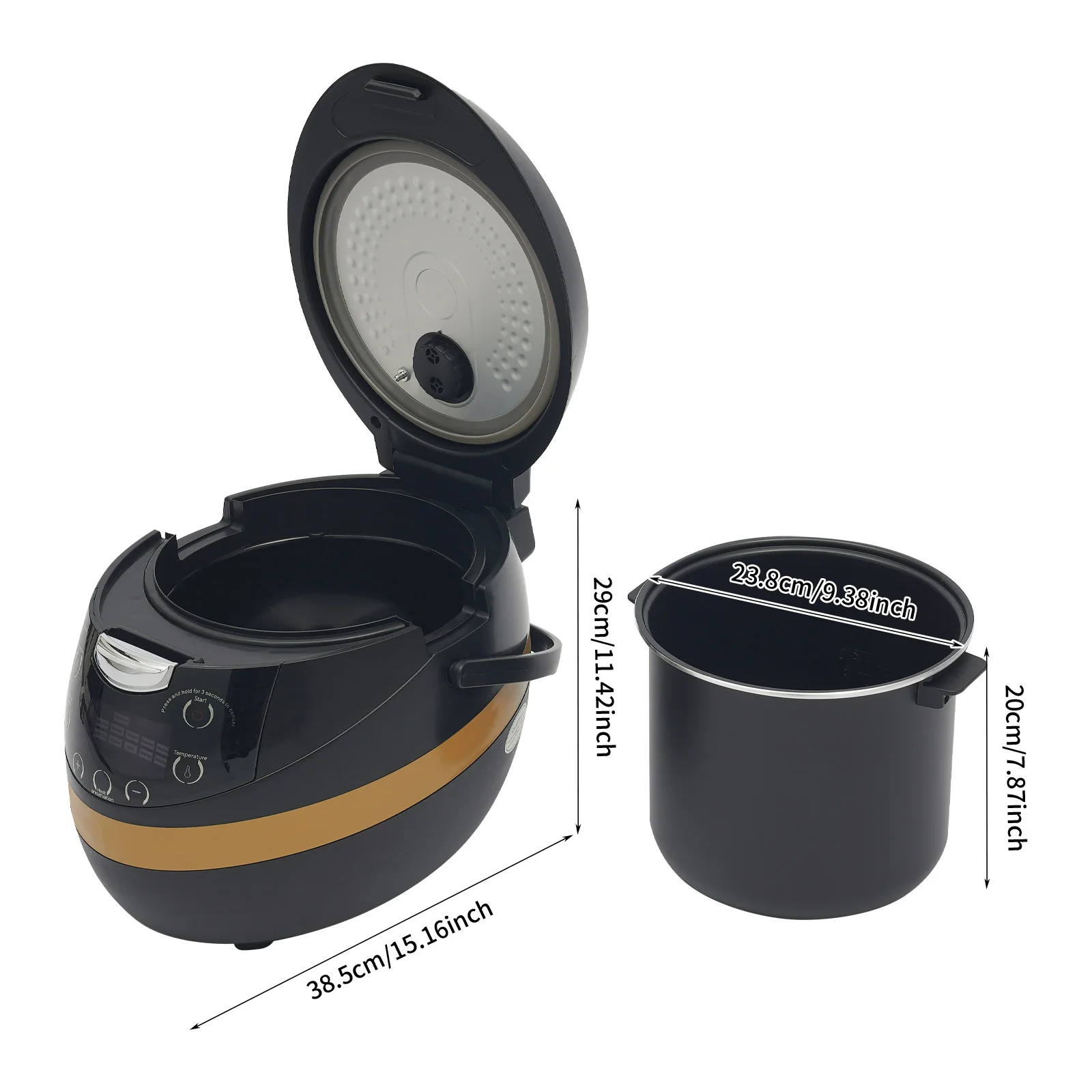 

Коммерческая плита Pearl на 8 л/1,76 галлонов со светодиодным экраном, плита для пузырькового чая для чая Sago Pearl Milk Tea, плита Boba, стандарт США