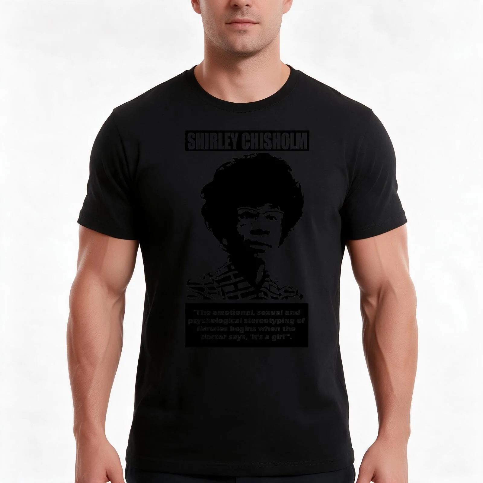 SHIRLEY CHISHOLM-7 T-Shirt, Summer Casual Cotton Tee, Oversized Streetwear Tops, Vintage Graphic Print, Loose Fit Short Sleeve