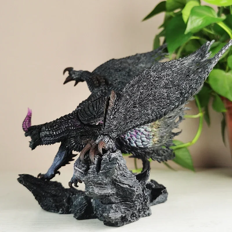 21cm Monster Hunter Anime Figure Gore Magala CFB Figures Black Erosion Dragon Figurine Model Pvc Statue Doll Ornament Kid Toys