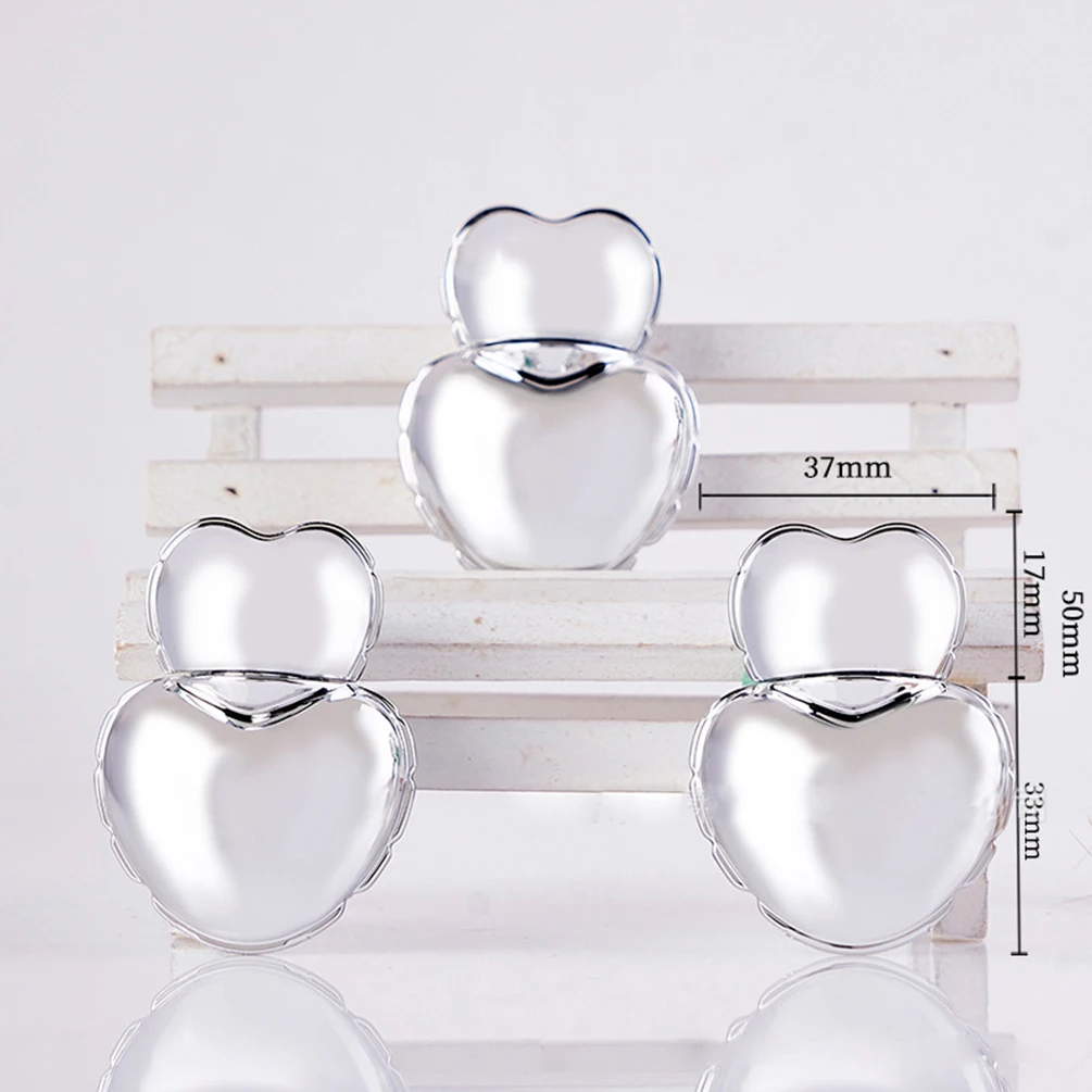 7ml Private Label Empty Lipstick Tube Custom Logo Silver Heart Shape Lipgloss Bottle Makeup Tubes Cosmetic Packaging Wholesale