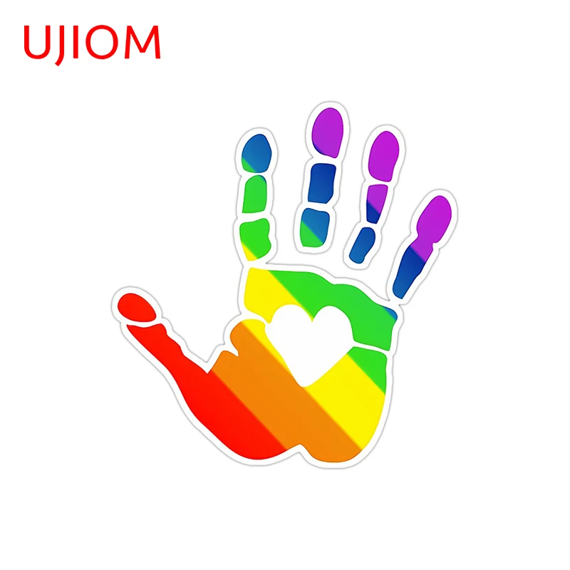 UJIOM Palm Love Graphics Wall Sticker Ingenious Exclusive Design Unique Scratch Proof Decal High Quality Adhesive Wallpaper