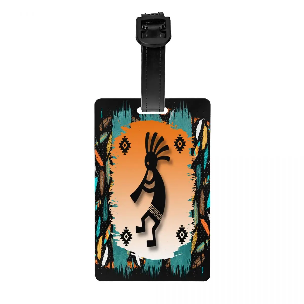 

Custom African Tribal Native American Kokopelli Luggage Tags Custom Baggage Tags Privacy Cover ID Label
