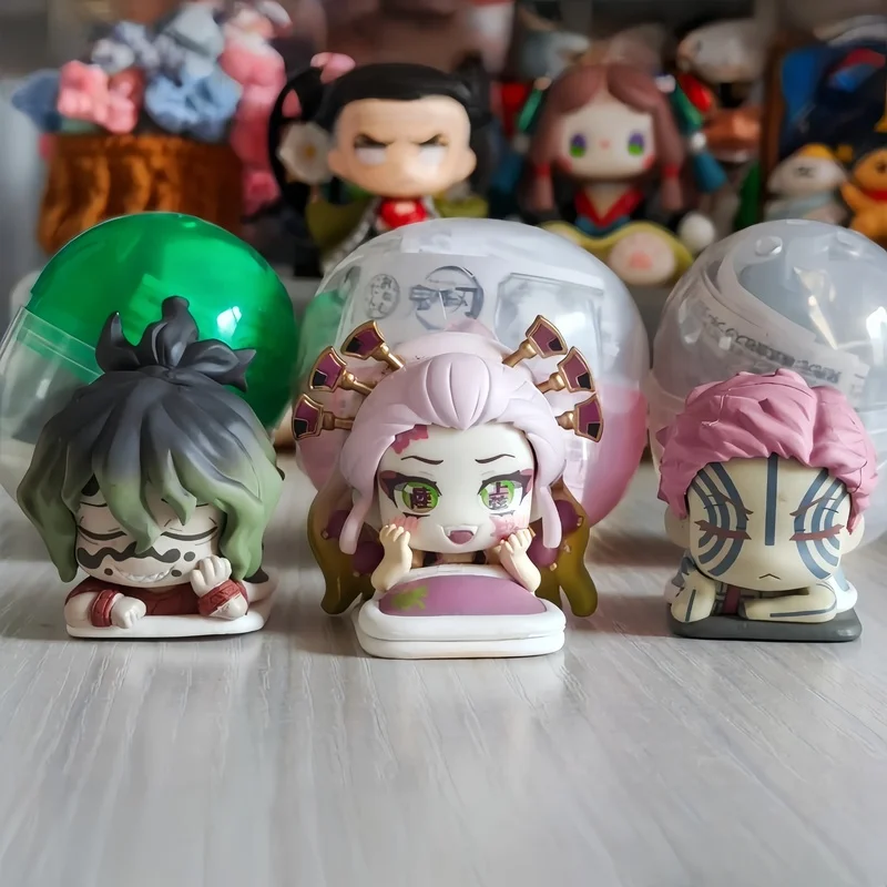 متوفر في المخزون اليابان Stasto الأصلي شيطان Slaye Rui Daki Gyutaro Akaza Ju No Kata لون جديد قوس Gashapon Pvc أنيمي الشكل اللعب الهدايا #3