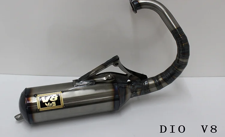 V8 Modified Racing Full Exhaust System For yamaha bws100 4vp exhaust 100-125cc 4vp Scooter 100cc 125cc