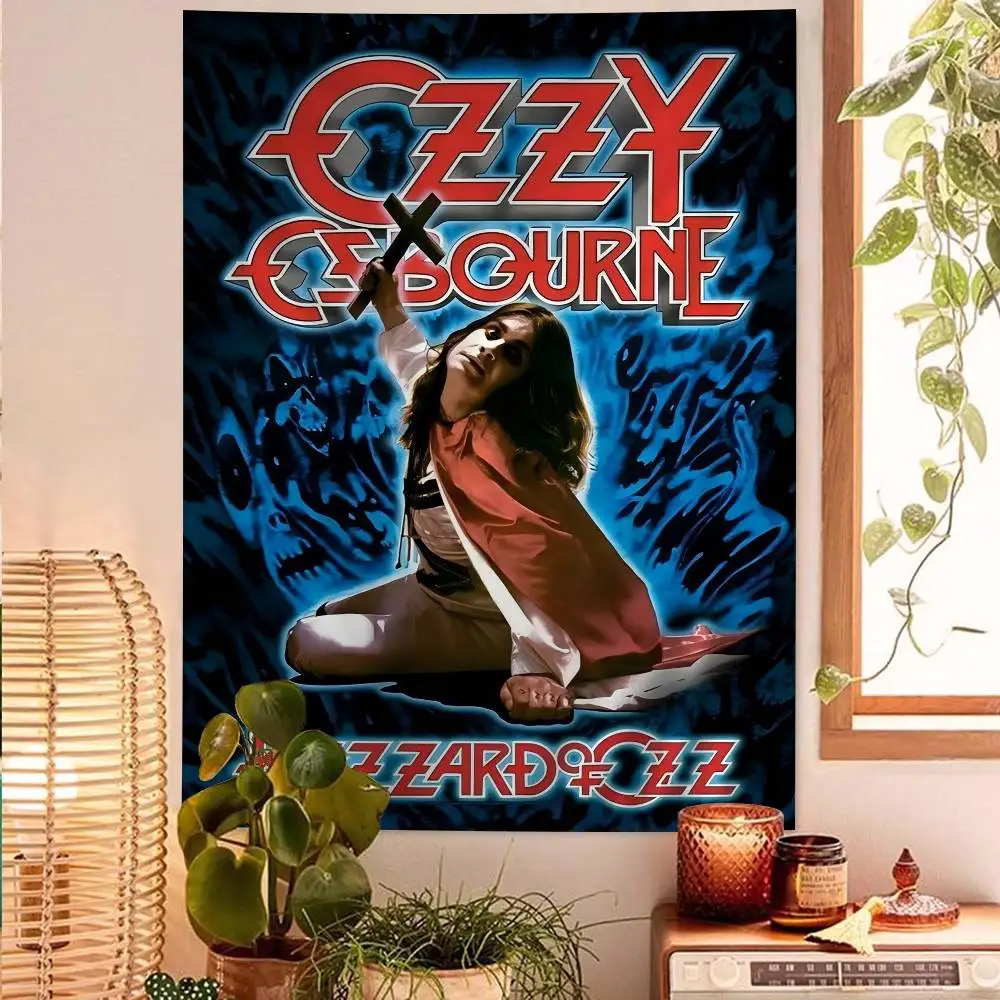 الثقيلة المعادن الفرقة روك أوزي أوزبورن الفرقة الكرتون نسيج الهبي زهرة جدار السجاد النوم ديكور ديكور فني للمنزل