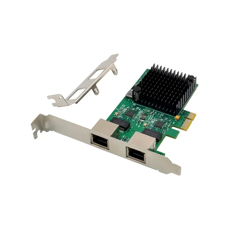 PCI-E x1 2.5G Base-T Gigabit Network Adapter with 2 Ports 2500Mbps PCIe 2.5gb Ethernet Card RJ45 LAN Controller Card 8125 Chip