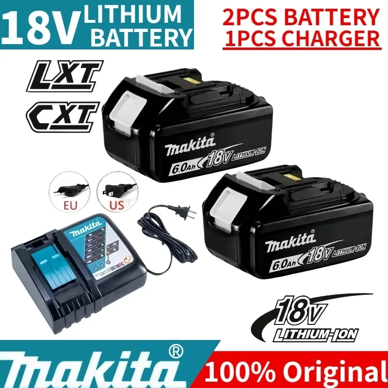 

100% Original 18V Makita Battery 6Ah/5Ah/3Ah Lithium for makita 18v battery BL1830 BL1840 BL1850 BL1860B BL1815N 18V Power Tool