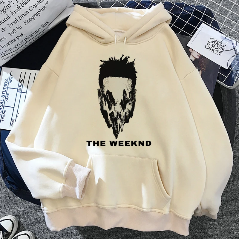 the Weeknd hoodies women long sleeve top anime Winter  Kawaii clothing women streetwear sweater