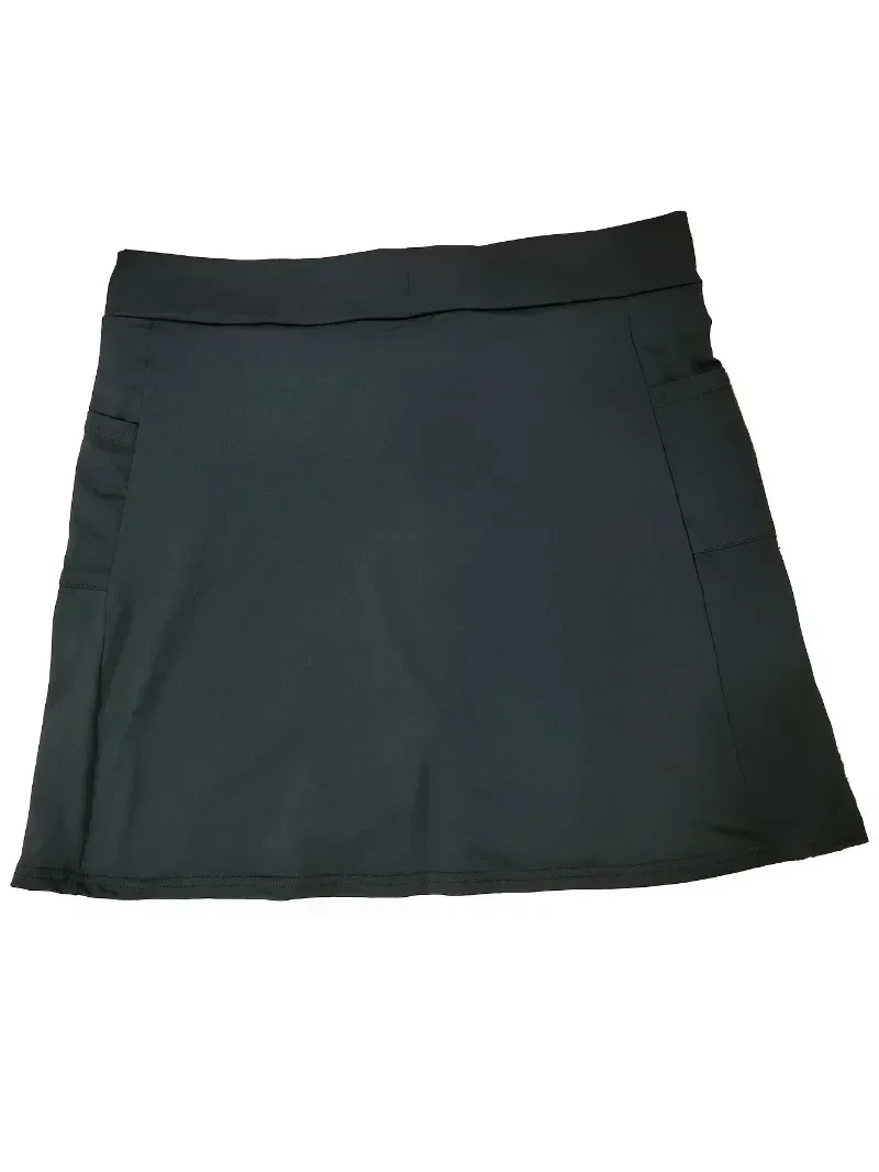 Plus Size 1XL-5XL Women Fashion Skirts Shorts Women's Plus Solid Color Medium Stretch Sports Golf Skorts with Pockets image 4
