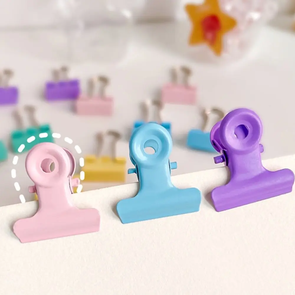 Foldback Clip Clear Binder Clips Stationery Long Tail Clip Push Pins Paper Clip Binding Supplies Metal Thumbtack Binder