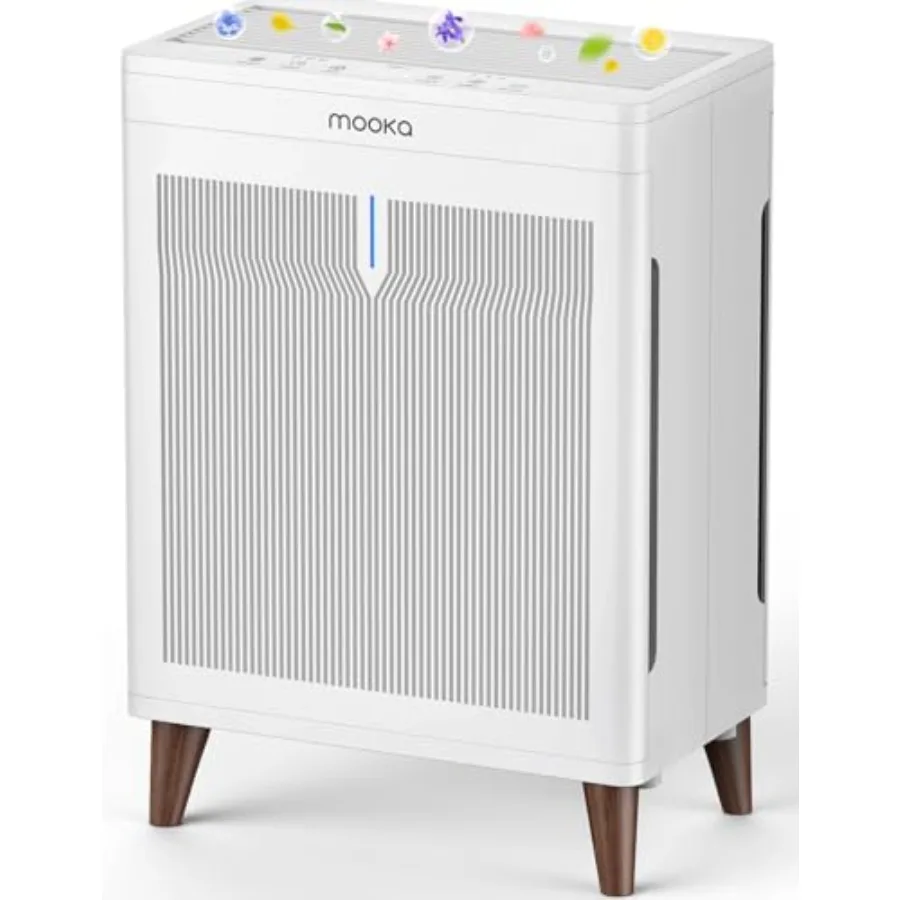 

Очистители воздуха для дома и спальни, для больших помещений (до 3000 кв. футов), двусторонний HEPA-очиститель воздуха с моющимся предварительным фильтром, мониторинг качества воздуха PM2.5