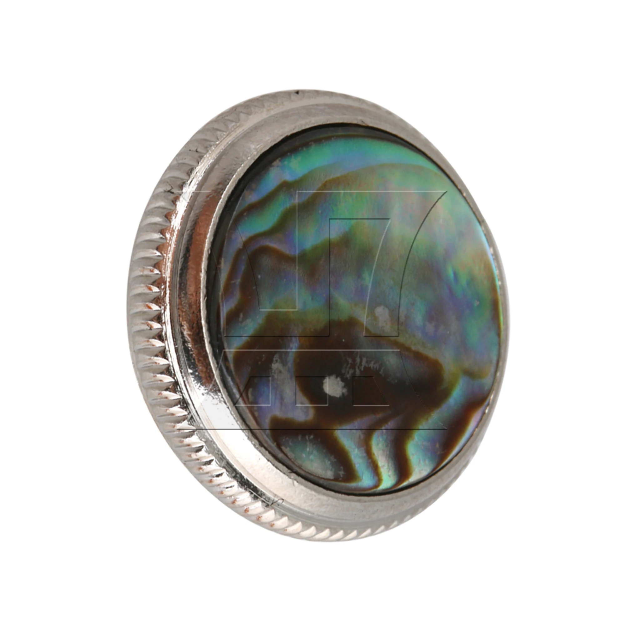 

Yibuy 12pcs Chrome Trumpet Finger Button Abalone Shell Inlay for Wind Repair Supplies