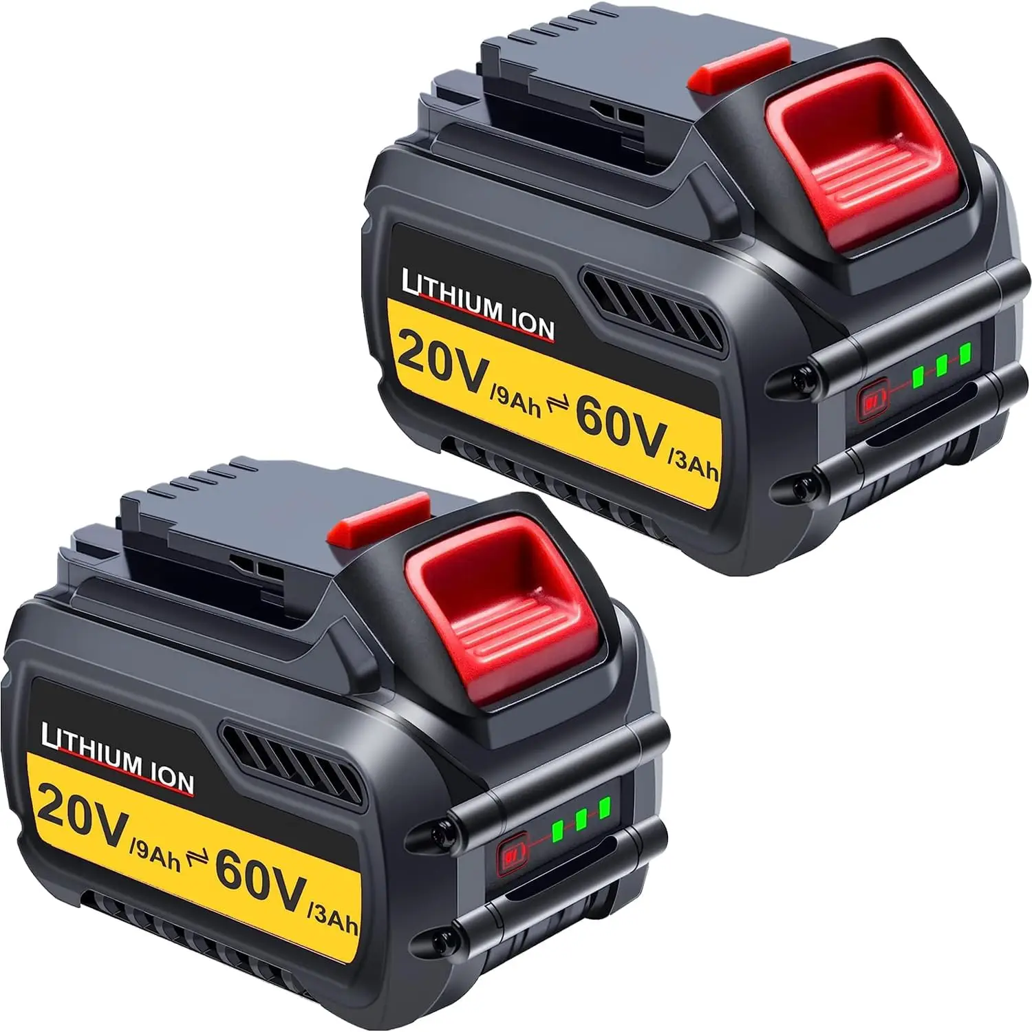 DCB609 Battery Replacement for DeWalt 60V Battery Compatible with 60V DCB609 DCB606 DCB612 60V Lithium Battery 180Wh (2 Pack