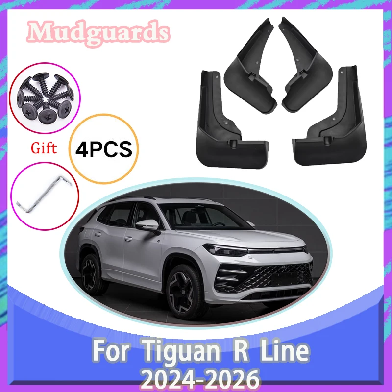 Auto Mudguards For Volkswagen VW Tiguan R Line 2024 Accessories MK3 2025 2026 Mudflaps Front Rear Wheel Splash Guards Body Kit