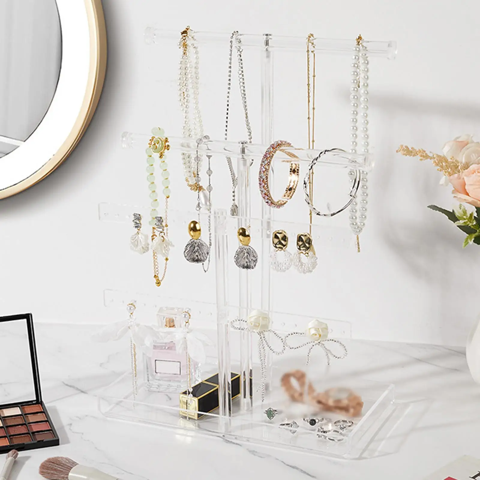 

Jewelry Stand Transparent Jewelry Organizer for Earrings Watches Pendants