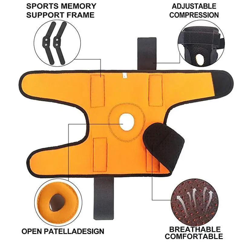 1 قطعة الركبة وسادة هدفين مع الجانب المثبتات الركبة دعم الرياضة نيباد الرضفة وتر المفاصل لتخفيف الآلام الغضروف الغضروف الدموع التهاب الأوتار