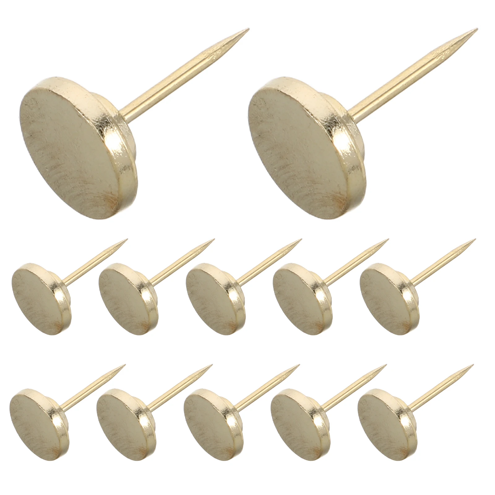 

50Pcs Flat Head Zinc Alloy Thumbtacks Round Push Pins for Wall Photo Display Bulletin Board Office School Reusable