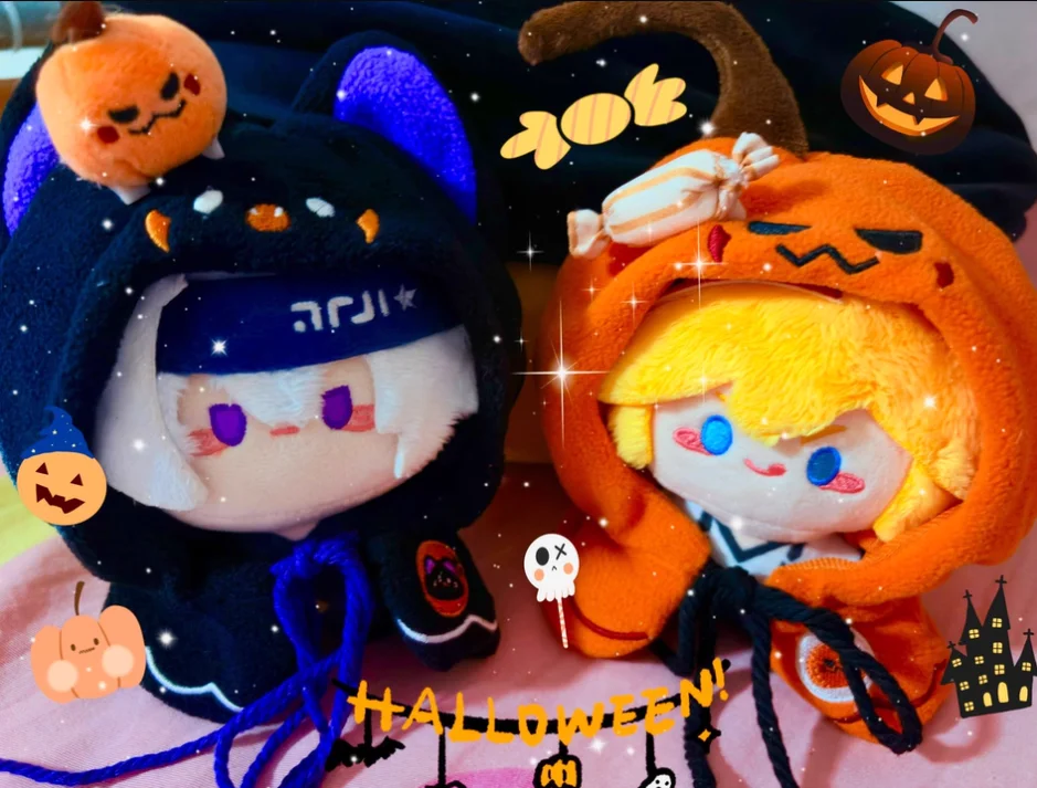 Vêtements uniquement adaptés aux poupées de 10/20/40cm, cape fantôme magique d'halloween, Costume de Festival mignon, jouet, accessoires de poupée Kawai, habillage